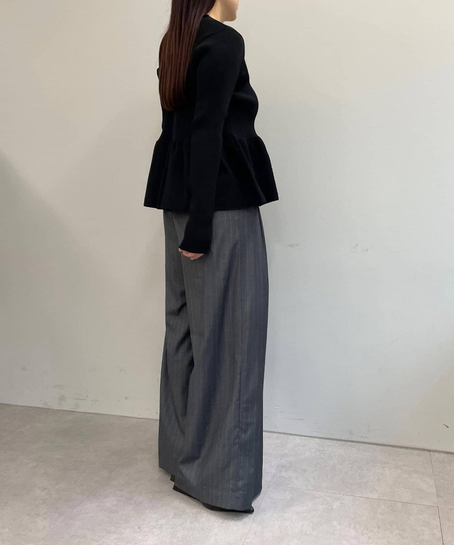 Omekashi 雙褶設計 休閒褲