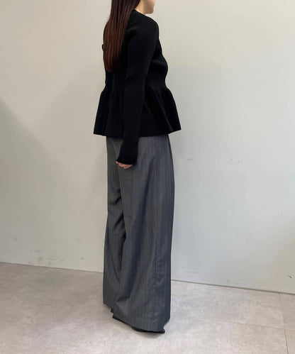 Omekashi 雙褶設計 休閒褲