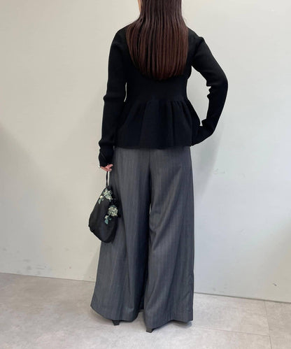 Omekashi 雙褶設計 休閒褲