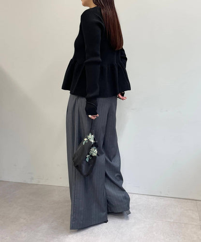 Omekashi 雙褶設計 休閒褲