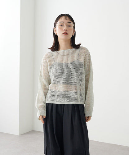 Omekashi 網眼寬鬆針織套頭衫