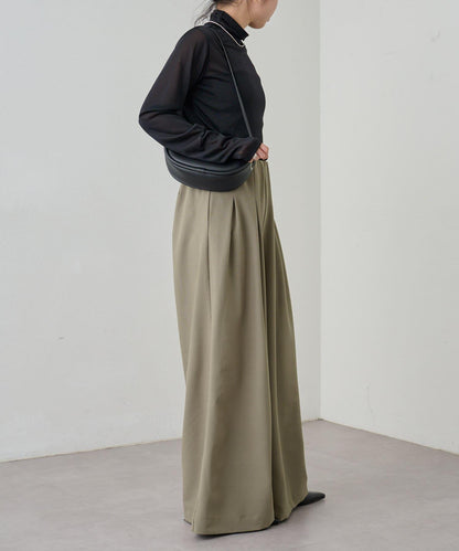 Omekashi 雙褶設計 休閒褲