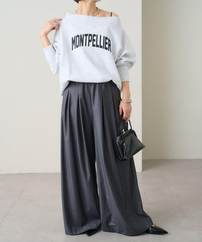 Omekashi 雙褶設計 休閒褲