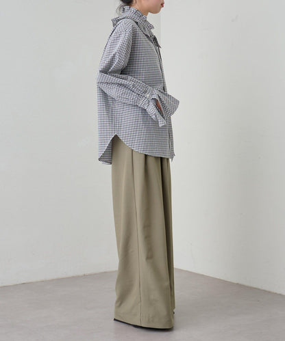 Omekashi 雙褶設計 休閒褲