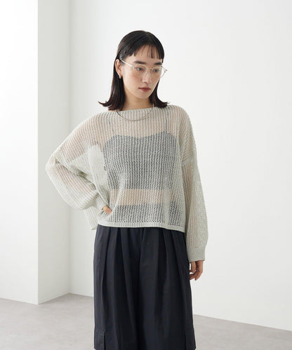 Omekashi 網眼寬鬆針織套頭衫
