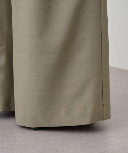 Omekashi 雙褶設計 休閒褲