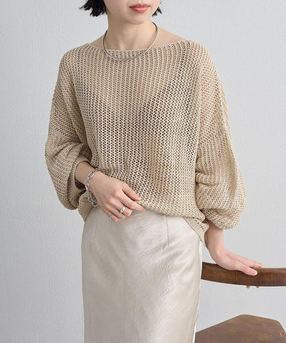 Omekashi 網眼寬鬆針織套頭衫