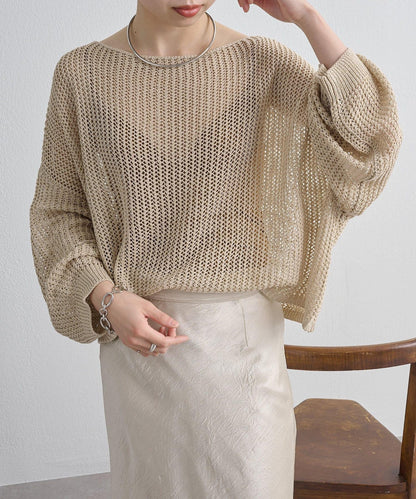 Omekashi 網眼寬鬆針織套頭衫
