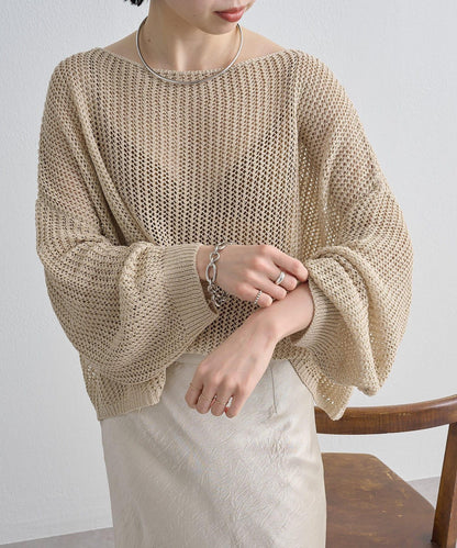 Omekashi 網眼寬鬆針織套頭衫
