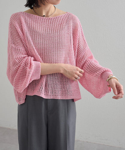 Omekashi 網眼寬鬆針織套頭衫