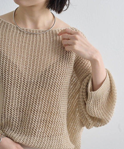 Omekashi 網眼寬鬆針織套頭衫