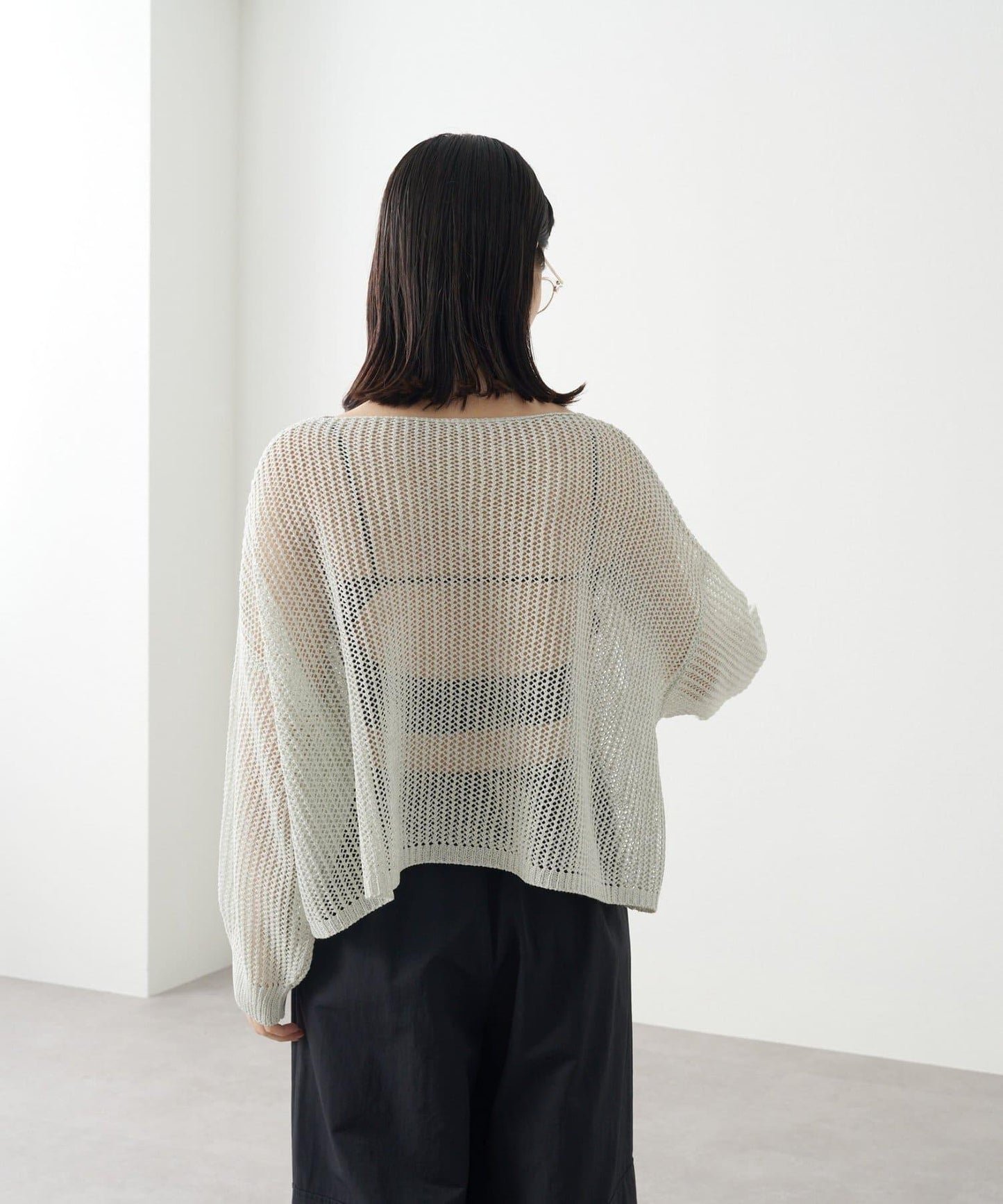 Omekashi 網眼寬鬆針織套頭衫