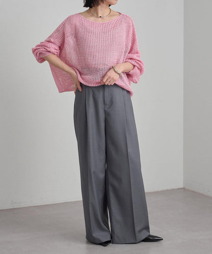 Omekashi 網眼寬鬆針織套頭衫