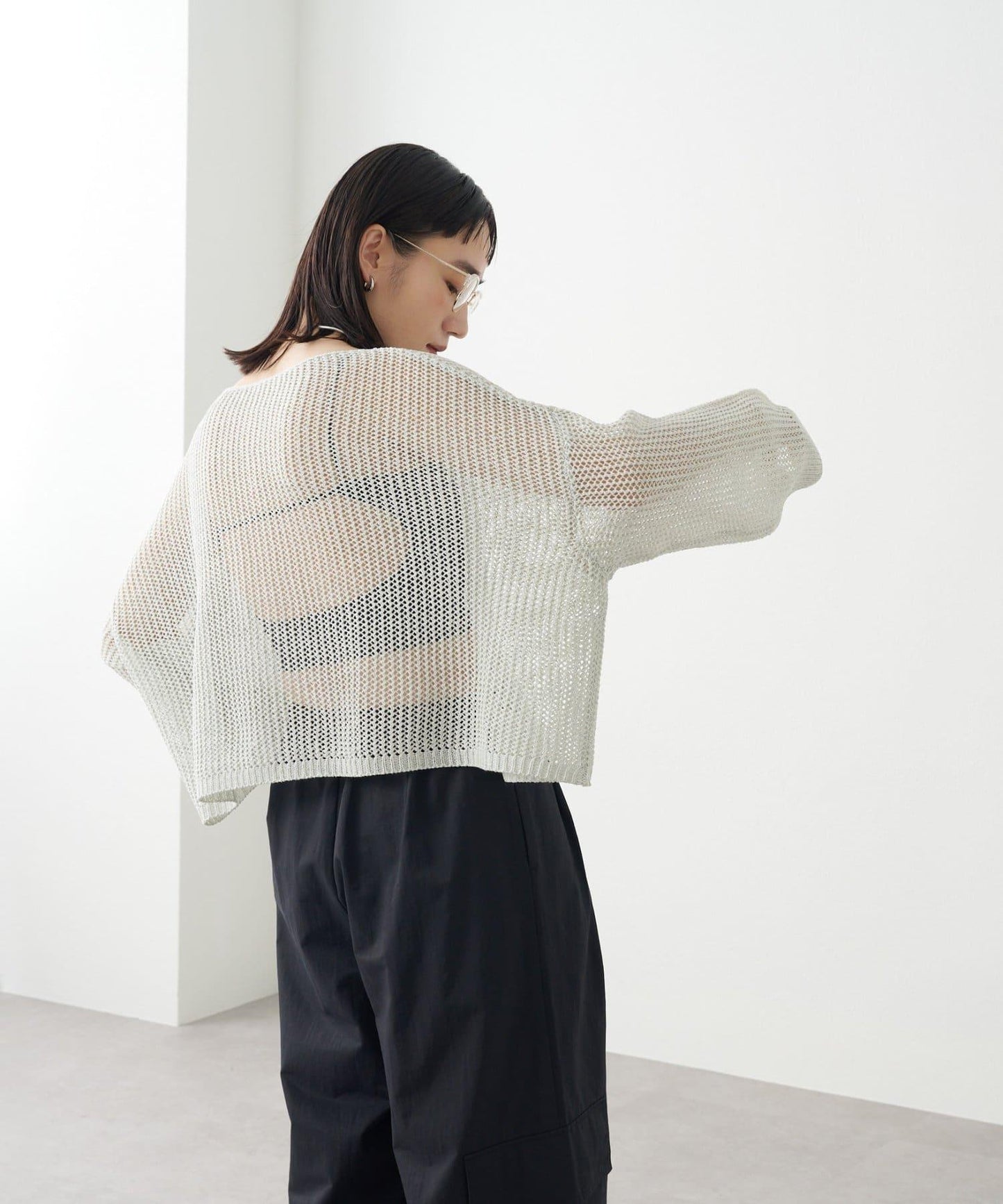 Omekashi 網眼寬鬆針織套頭衫