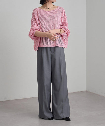 Omekashi 網眼寬鬆針織套頭衫