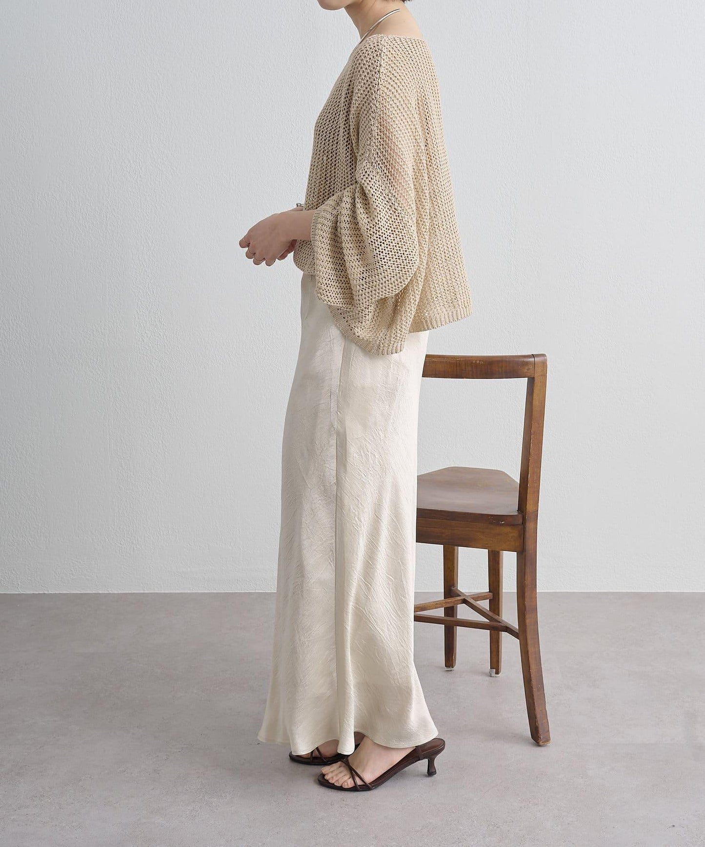 Omekashi 網眼寬鬆針織套頭衫