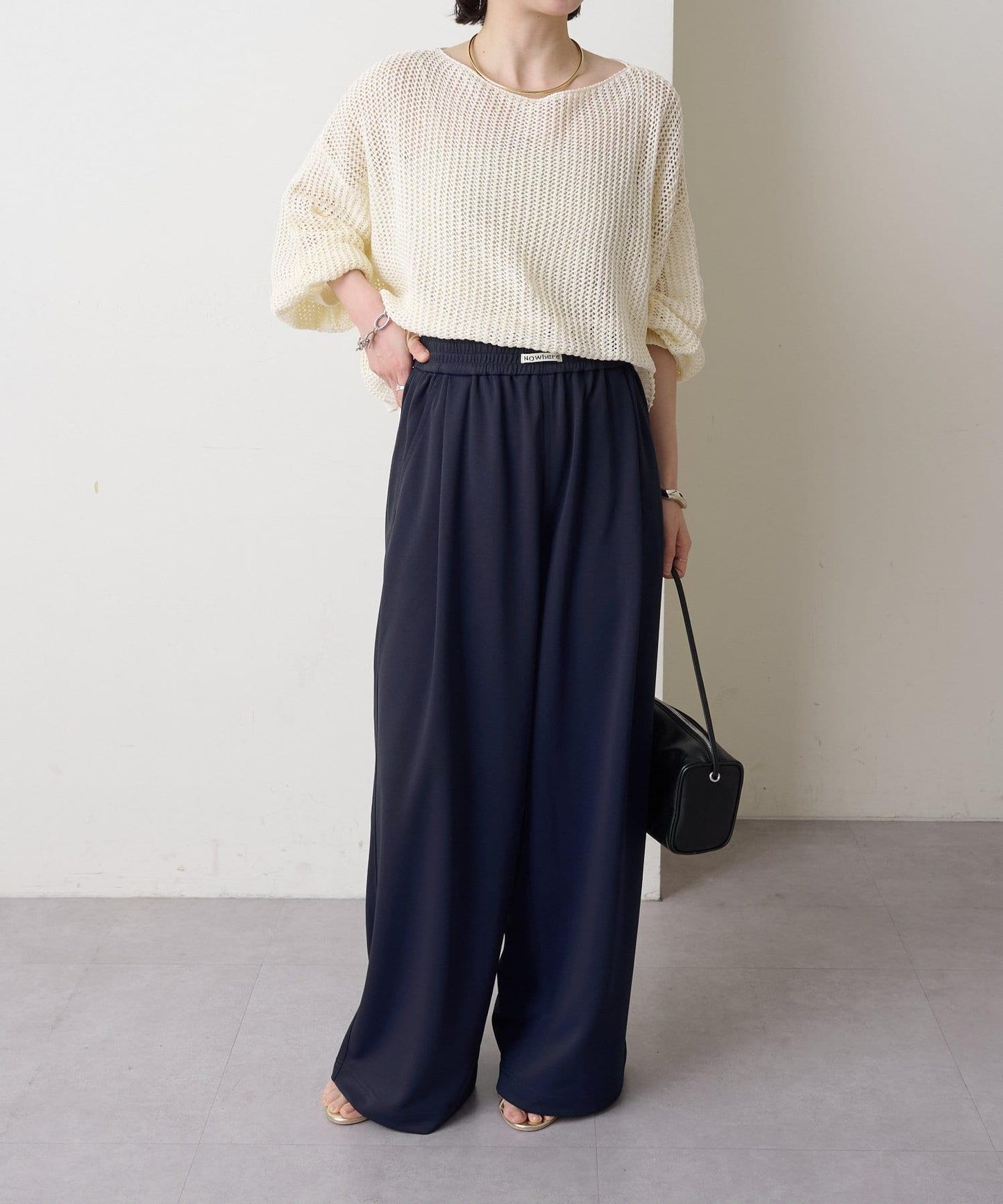 Omekashi 網眼寬鬆針織套頭衫