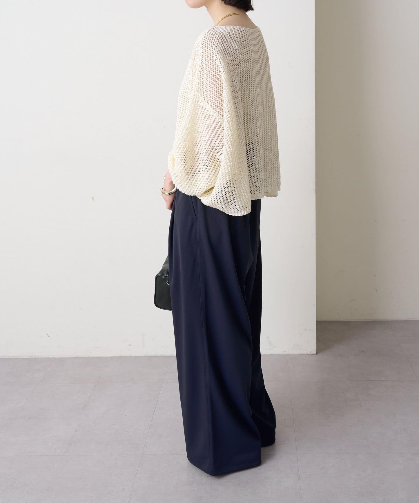 Omekashi 網眼寬鬆針織套頭衫