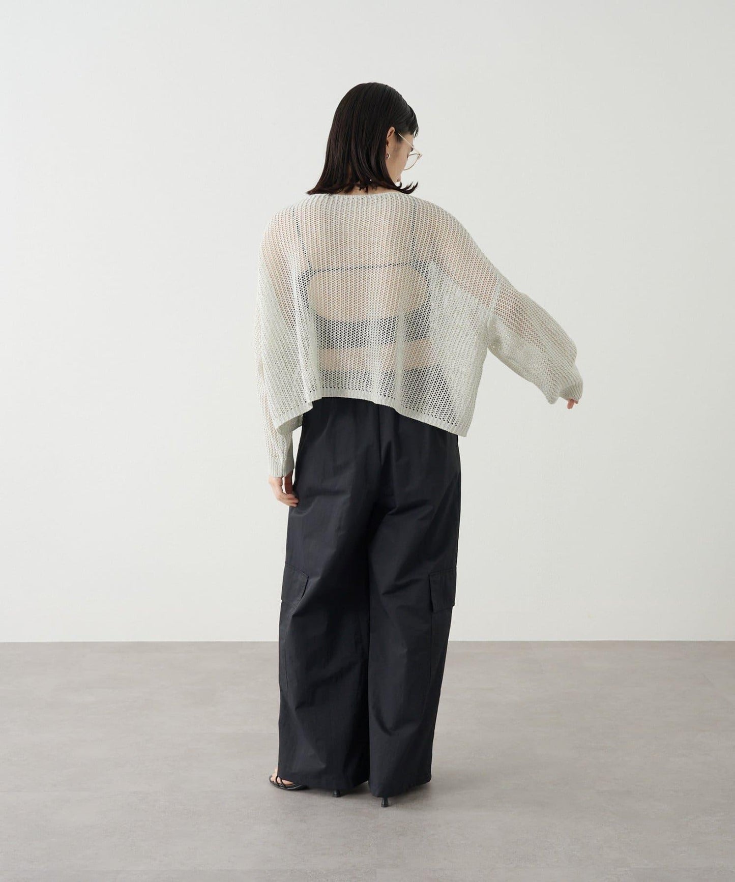 Omekashi 網眼寬鬆針織套頭衫