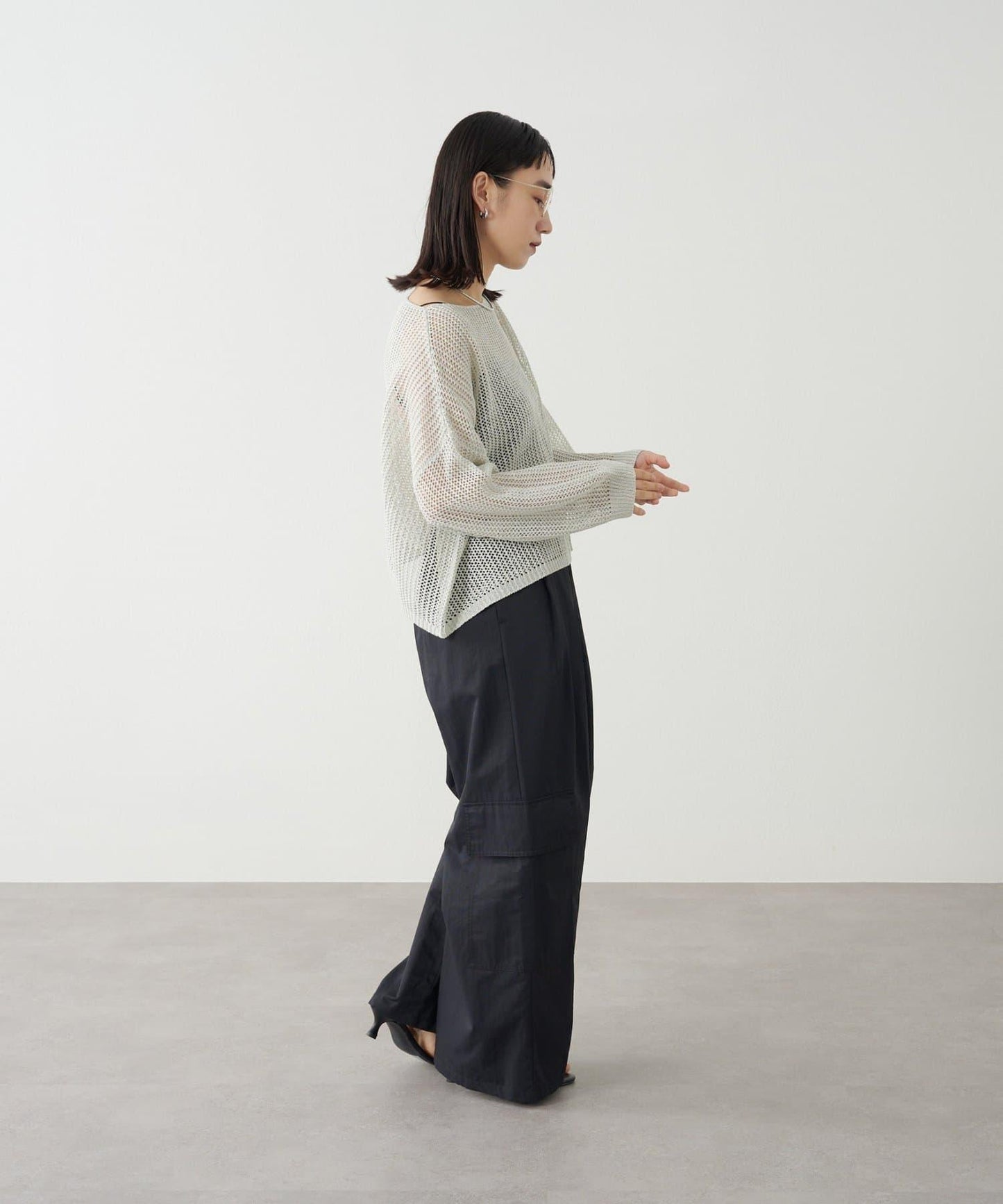 Omekashi 網眼寬鬆針織套頭衫