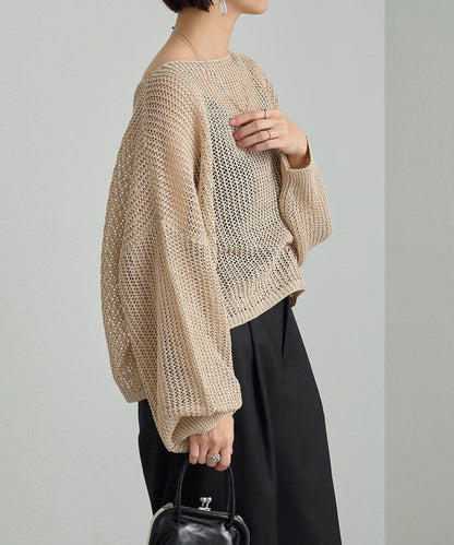 Omekashi 網眼寬鬆針織套頭衫