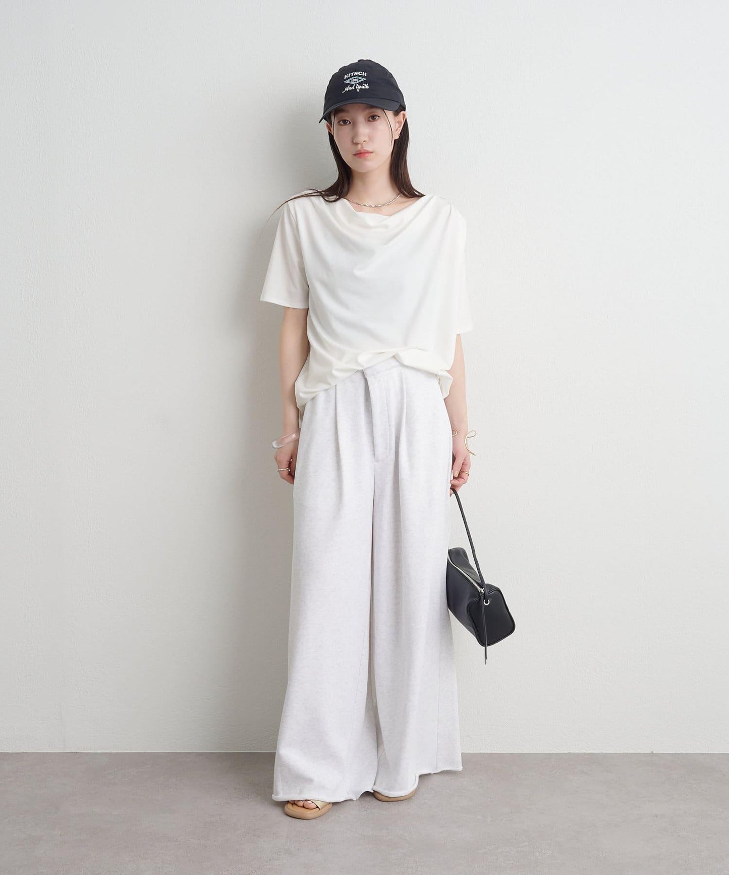 Omekashi 衛衣面料闊腿褲