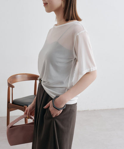 Omekashi NUDED薄紗T恤