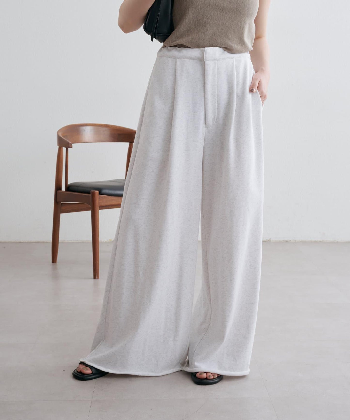 Omekashi 衛衣面料闊腿褲