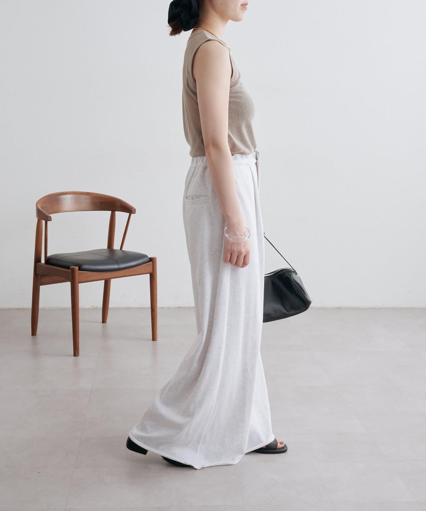 Omekashi 衛衣面料闊腿褲