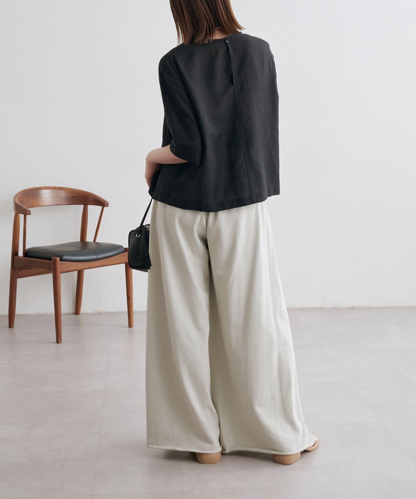 Omekashi 衛衣面料闊腿褲