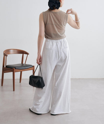 Omekashi 衛衣面料闊腿褲