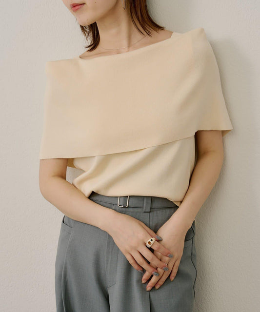 Omekashi 無袖露肩針織上衣