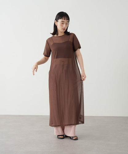 Omekashi 短袖網紗連衣裙