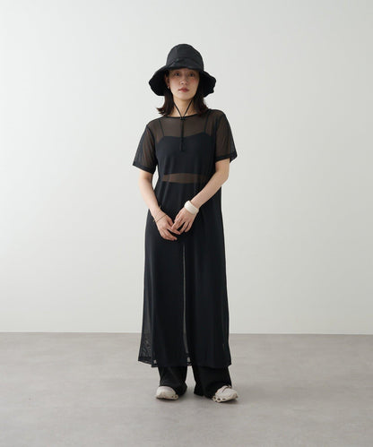 Omekashi 短袖網紗連衣裙