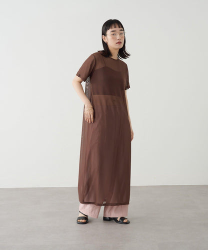 Omekashi 短袖網紗連衣裙