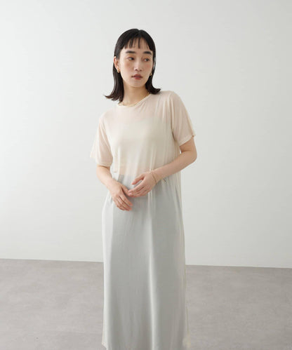 Omekashi 短袖網紗連衣裙