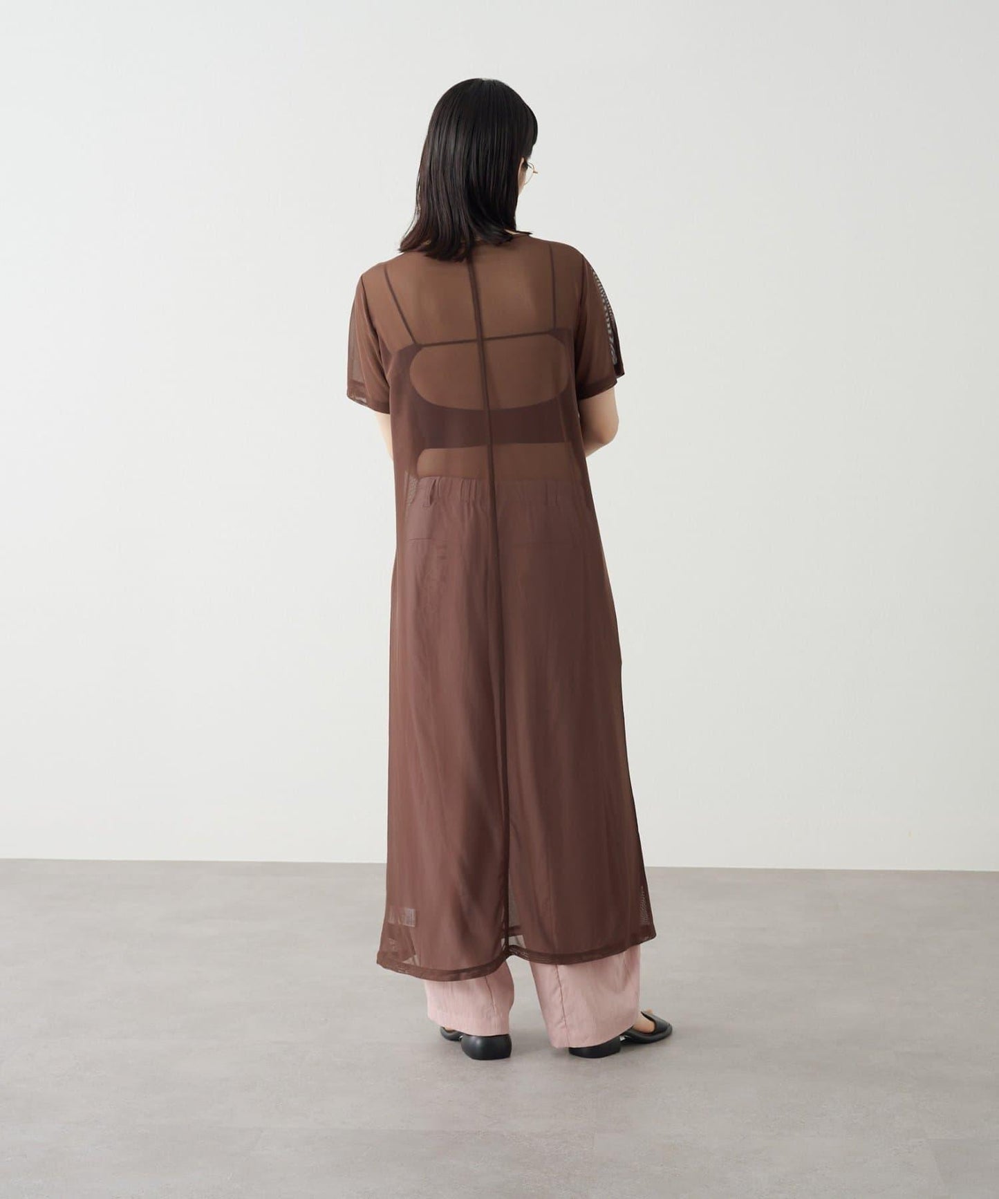 Omekashi 短袖網紗連衣裙