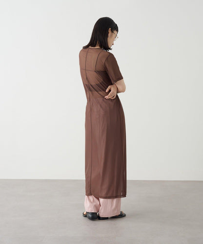 Omekashi 短袖網紗連衣裙