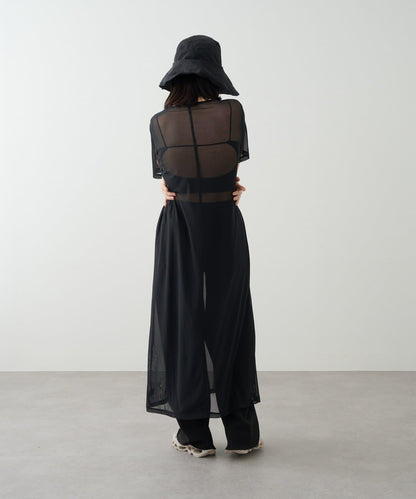 Omekashi 短袖網紗連衣裙