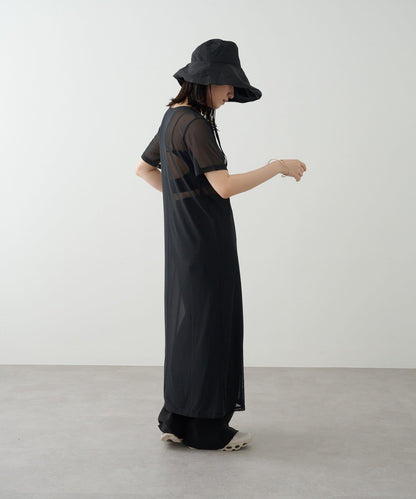 Omekashi 短袖網紗連衣裙