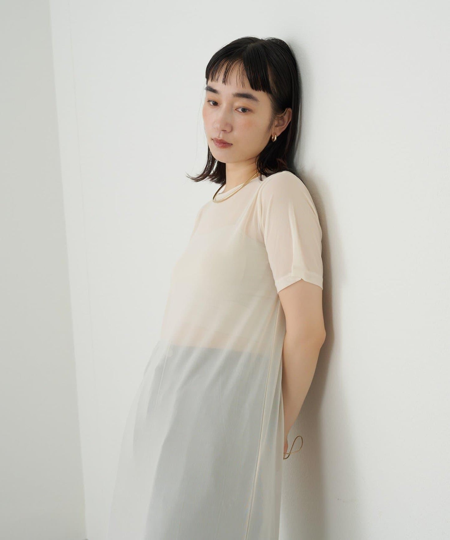 Omekashi 短袖網紗連衣裙