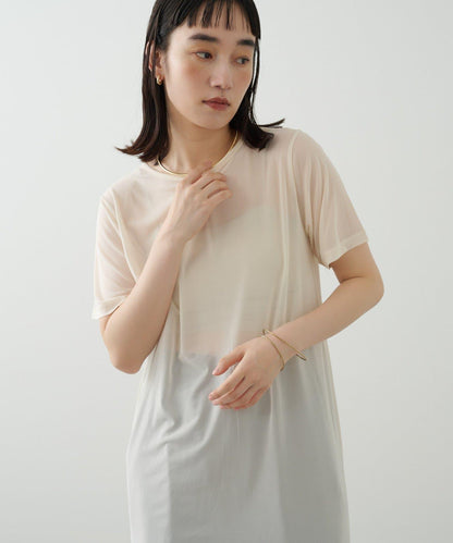 Omekashi 短袖網紗連衣裙