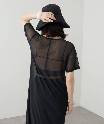 Omekashi 短袖網紗連衣裙