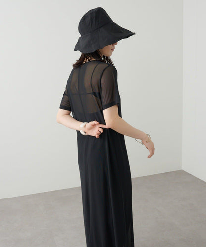 Omekashi 短袖網紗連衣裙