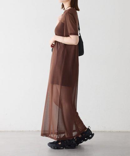 Omekashi 短袖網紗連衣裙