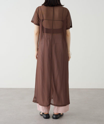 Omekashi 短袖網紗連衣裙