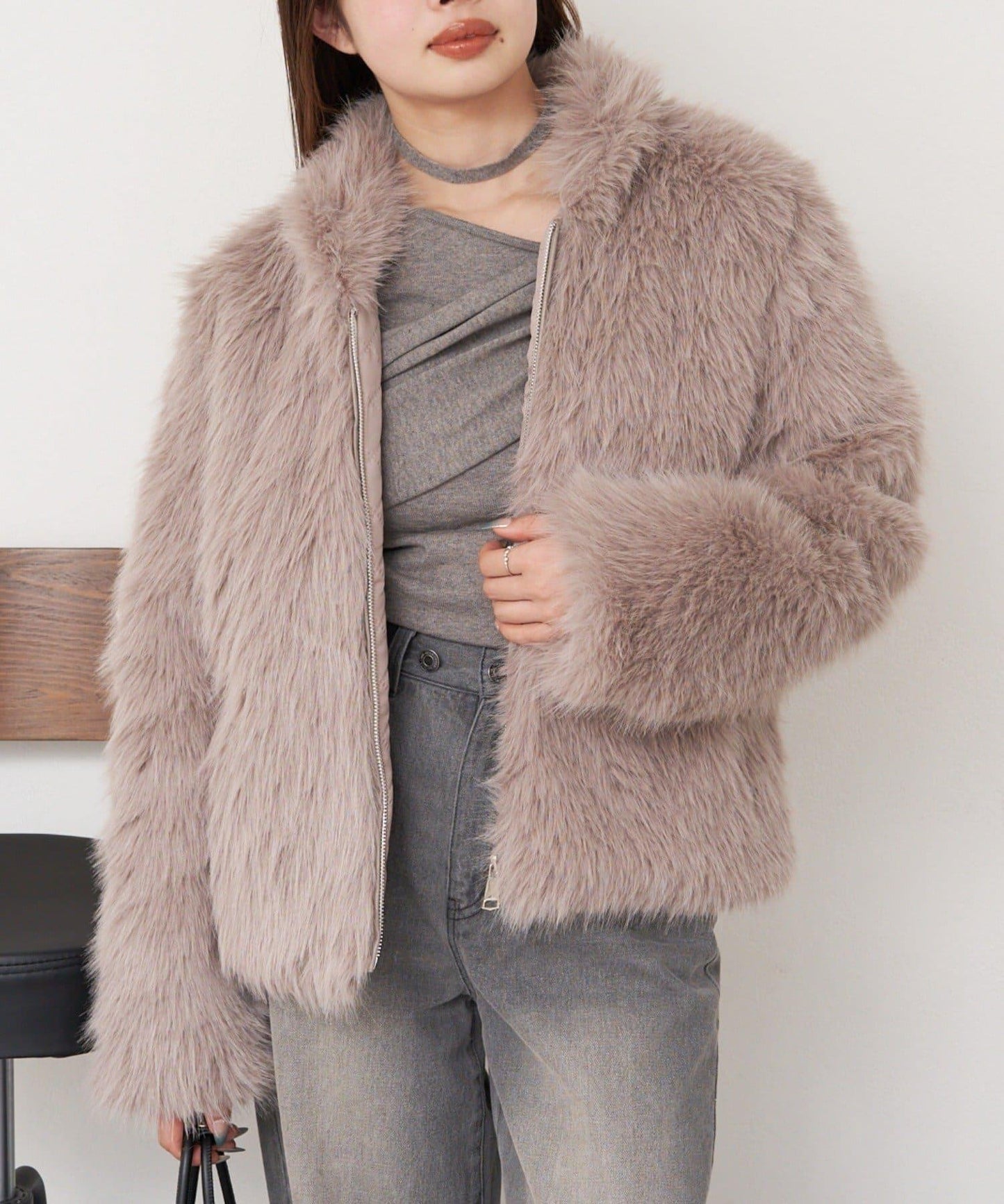 RAY CASSIN 毛絨短外套