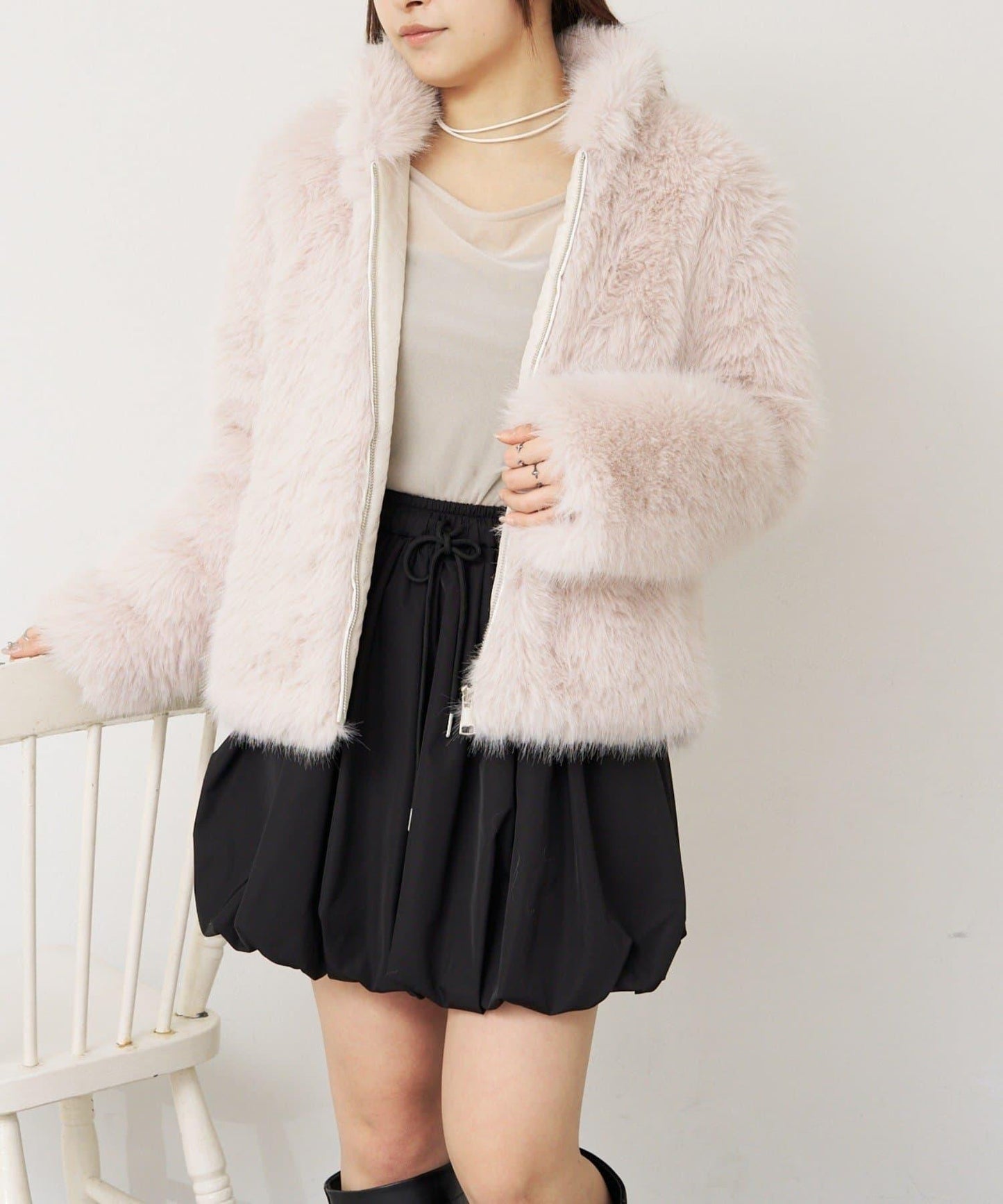 RAY CASSIN 毛絨短外套