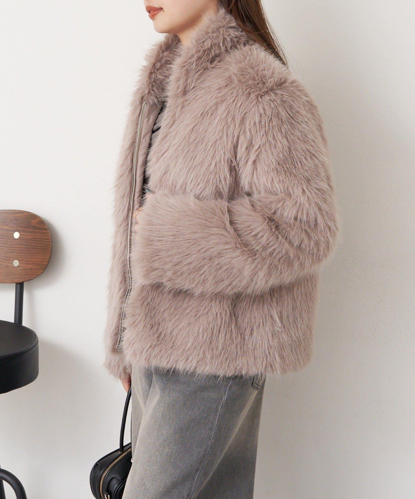 RAY CASSIN 毛絨短外套