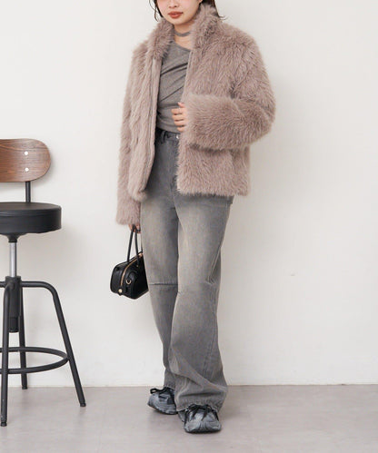 RAY CASSIN 毛絨短外套